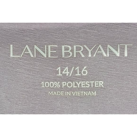 Lane Bryant White Purple Layered Asymmetrical Hem Top 14 16 Lightweight Soft - Picture 4 of 4